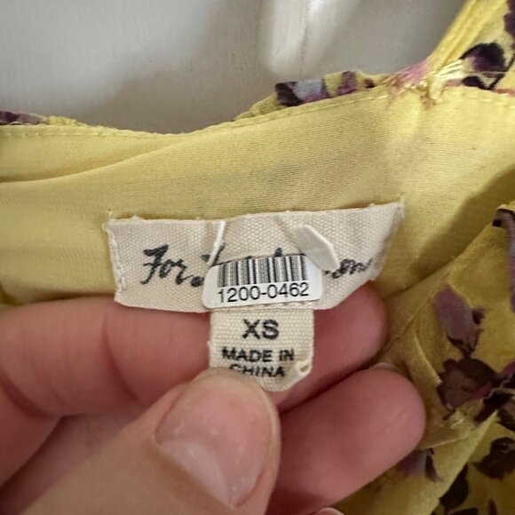 For Love and Lemons Maison Maxi Dress Yellow Women's Size XS Floral Sleeveless - Picture 6 of 8